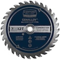 Century Drill & Tool Circular Saw Blade Cenalloy 7-1/4 32T Universal Arbor Combination 8103